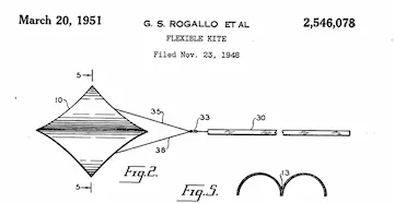 Rogallo's second patent,the first for a "Flexible Kite".