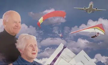 As shown on the Rogallo's Hall of Fame diploma,the Rogallos invented it all: modern hang glider and paraglider,and airplane spoilers and flaps.