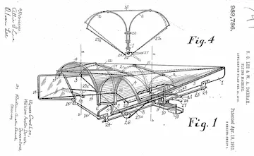 Lee and Darrah 1911 patent a for bi-conical "Flying Machine".