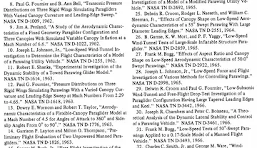 Some of the 102 references given by Rogallo in his 1972 presentation.