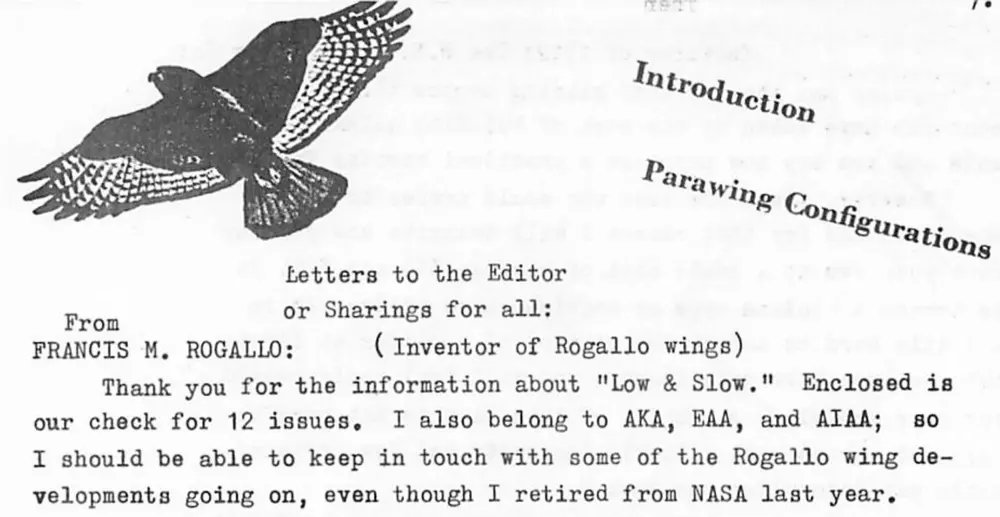 Rogallo announcing his retirement in a Low and Slow newsletter.